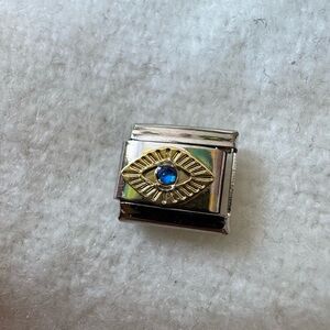 Blue Evil Eye Italian Charm Link